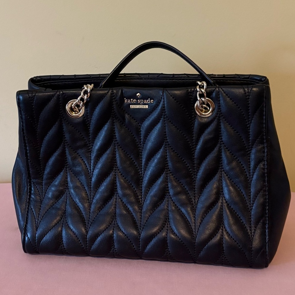 Black Kate Spade top handle purse